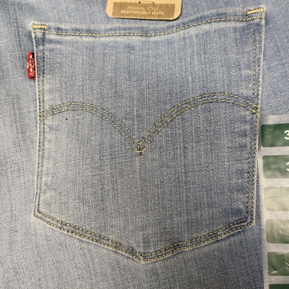 Levis 311 Shaping Skinny Mid Rise Light Wash Jeans Women's W34 L30 Denim NWT - Picture 12 of 15